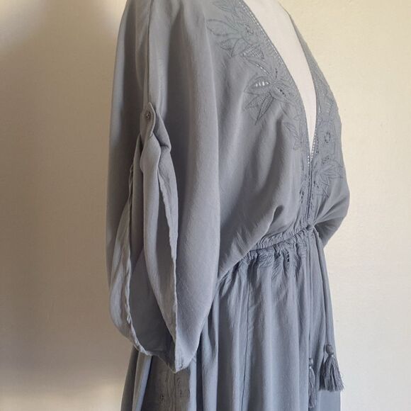 ASTR the Label Mila Dusty Blue Flowy Bohemian Romper Size XS - Picture 6 of 12